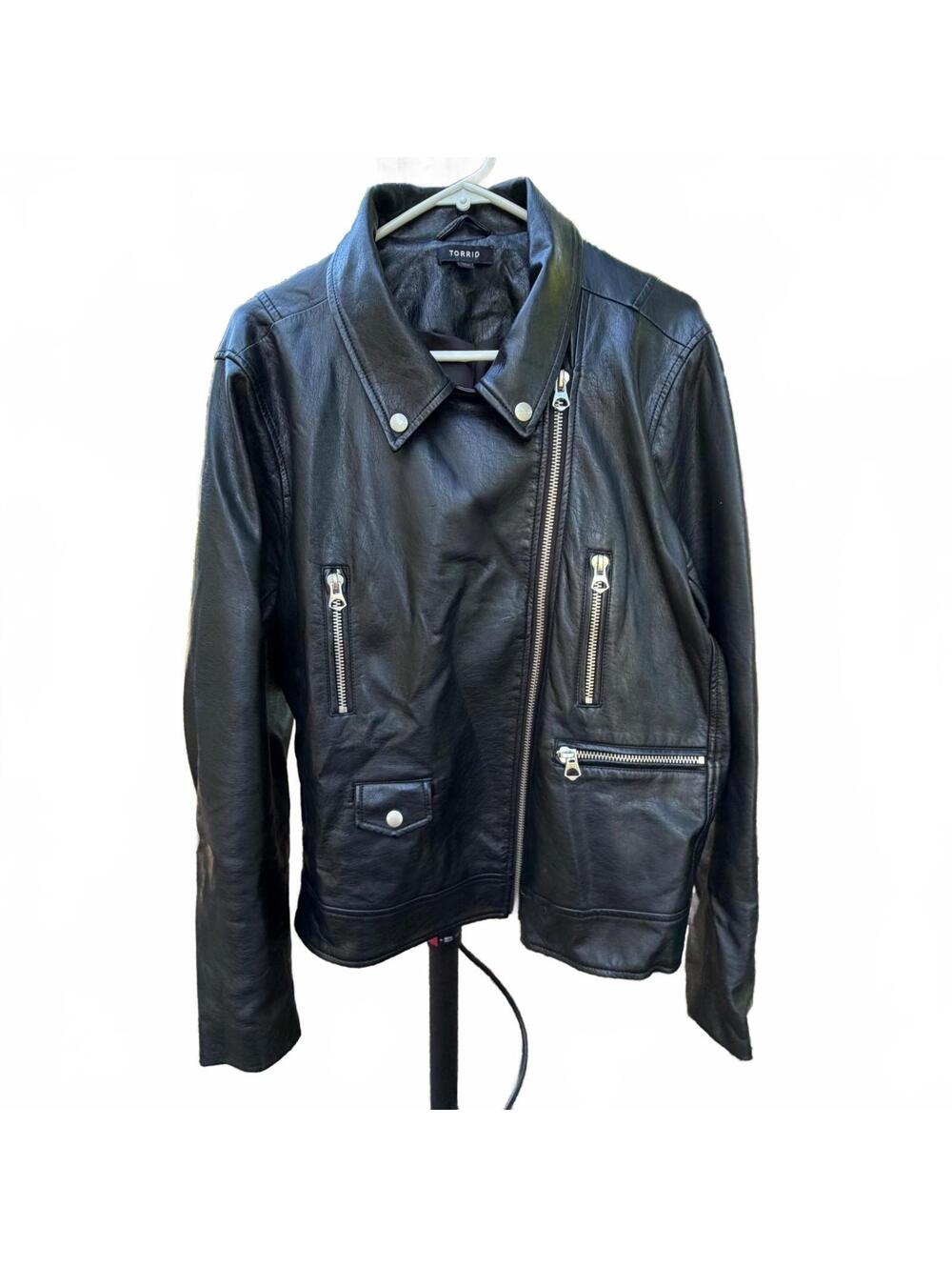 Wmn's 3X - Torrid Black Faux Leather Moto Jacket